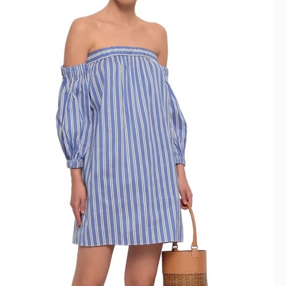 milly blue and white striped dress